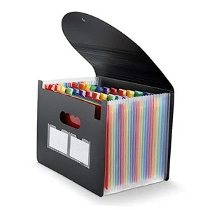 Expanding File Folder, 24 Pocket Accordion A4 Letter Size Portable Document - Picture 1 of 7
