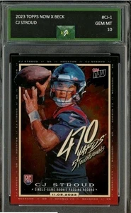 2023 Topps Now X Beck CJ-1 CJ Stroud Texans Rookie Card RC EJE Grade 10 Gem Mint - Picture 1 of 2