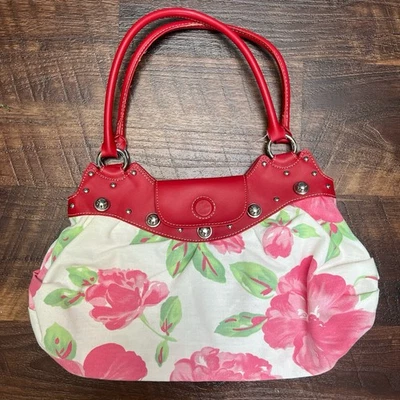 Floral Pink And Red Maxx New York Purse With Pink Lining - Image 1 of 4