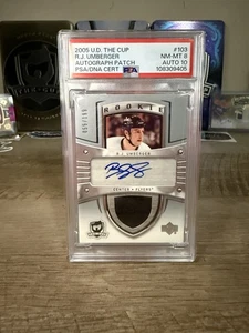 2005 The Cup RJ Umberger Rookie Patch Auto . PSA8 Auto 10 . Flyers! - Picture 1 of 2