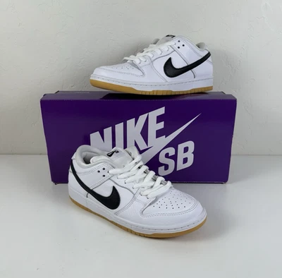 NIKE SB Dunk низкий Pro кроссовок женщин 8,5 / мужчин 7 белый черный резинки подошва обуви новый в коробке - Изображение 1 из 4