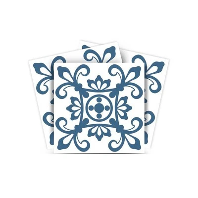 Azulejos extraíbles de mosaico blanco y verde azulado de 8" X 8" Foto 1 de 4