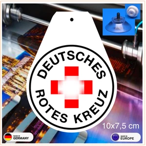 Deutsches Rotes Kreuz Wappen, Schild mit Saugnapf - Picture 1 of 2