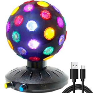 Spinning Disco Ball LED Night Light Projector 360° Rotary Speed/Brightness Ad... - Picture 1 of 7