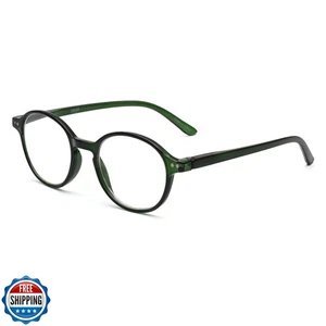 2SeeLife Green Round Reading Glasses for Men and Women – Trendy Retro Designe - Picture 1 of 5