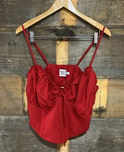 Neu mit Etikett Prinzessin Polly Orianne Korsett-Top rot geschwungen Größe 14 Reißverschluss - Bild 1 von 7