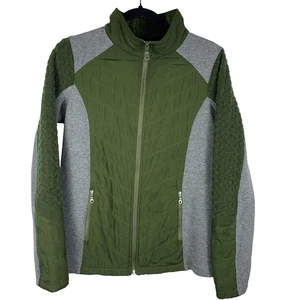 prAna Jacke Damen Medium Wollmischung gesteppt durchgehender Reißverschluss Outdoor Wandern Gorp LESEN - Bild 1 von 10