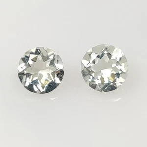 2.41 Ct Natural Green Amethyst High Luster Round Shape Pair- 9155 - Picture 1 of 2
