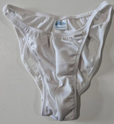 Andreas Cahling Men's Bodybuilding Physique Posing Trunks White Swim Briefs SM - Image 1 of 4