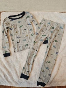 Carter’s Boys Dinosaur 100% Cotton Pajamas Gray Size Size 5 - Picture 1 of 9