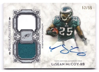 2013 Topps Museum Collection LeSean McCoy Auto Signature Swatches Dual Relic /55 - Image 1 of 2