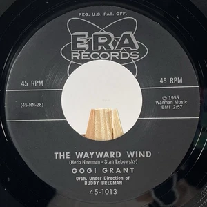 GOGI GRANT 45 RPM THE WAYWARD WIND / NO MORE THAN FOREVER—VG+ - Picture 1 of 6