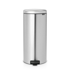 BRABANTIA - POUBELLE A PEDALE NEWICON 30 LITRES MATT STEEL ANTI TRACES DE DOIGTS