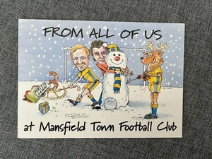 MANSFIELD TOWN AUTOGRAPHED ORIGINAL CHRISTAMS CARD x 21 APPROX MID 1990'S - Picture 1 of 5
