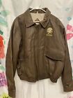 Bomber Leather Jacket North American Hunting Club Life Members Size XXL