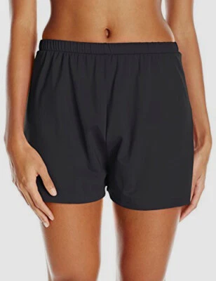 $195 Maxine of Hollywood Mujeres Negro Elastizado Jogger Bikini Parte Inferior Pantalones Cortos Talla 18 Foto 1 de 3