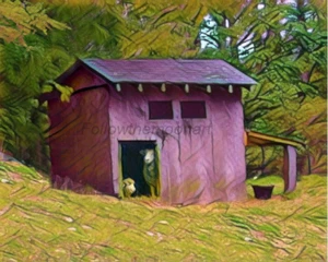 On the Farm The Goat Shed Country Rustic Quality Wall Art Print - Picture 1 of 6