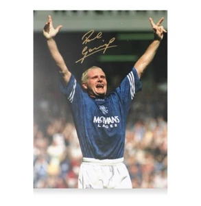 Paul Gascoigne Signed Rangers Photo - Signed in Gold - Picture 1 of 3
