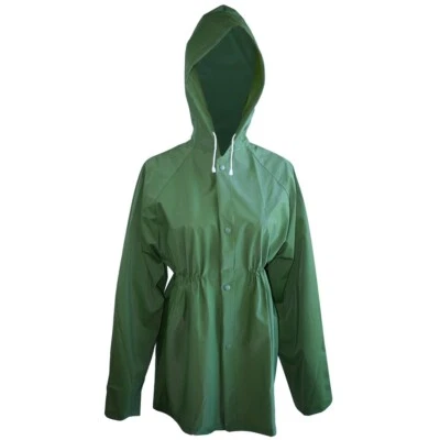 lady's rainjacket one size waterproof hooded with drawstring travel outdoor - Image 1 of 4