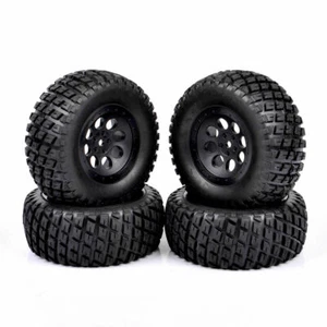 4Pcs RC 1:10 Short Course Truck Tires&Wheel 12mm Hex For 1/10 Car Truck - Picture 1 of 7