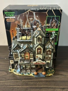 Vintage Lemax Spooky Town Dr. Tingles Laboratory Halloween Lighted House 05487A - Picture 1 of 7