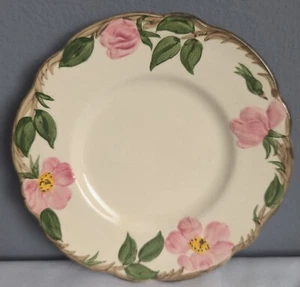 Plato de mantequilla de pan franciscano vintage 6 3/8 pulgadas floral rosa del desierto California - Imagen 1 de 3