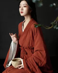 Linen Hanfu Dress Women Chinese Traditional Hanfu Set Carnival Cosplay Costume - Picture 1 of 20