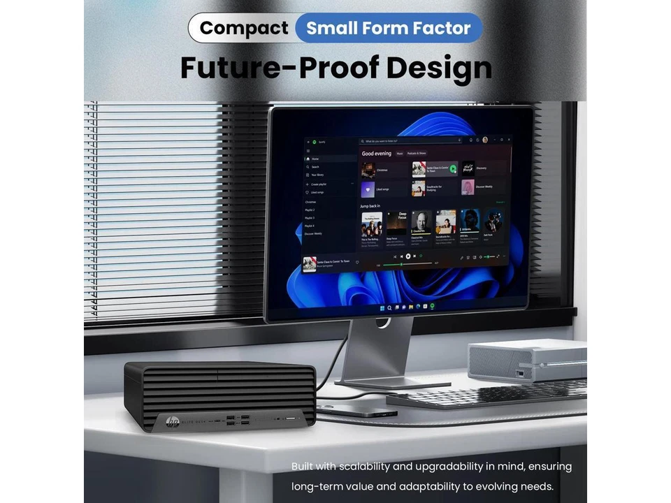 HP OmniDesk S03-0010 Desktop Computer Intel 300 8GB 256GB SSD W11H B5RX6AAABA