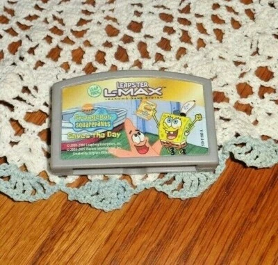 LEAPSTER LEARNING GAME SYSTEM  CARTRIDGE-SPONGEBOB SQUAREPANTS SAVES THE DAY - Image 1 of 2