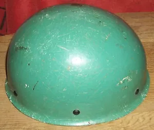 COOL VINTAGE U.S. SAFTEY SERVICE CO. KANSAS CITY MO. GREEN FIBERGLASS HARD HAT - Picture 1 of 7