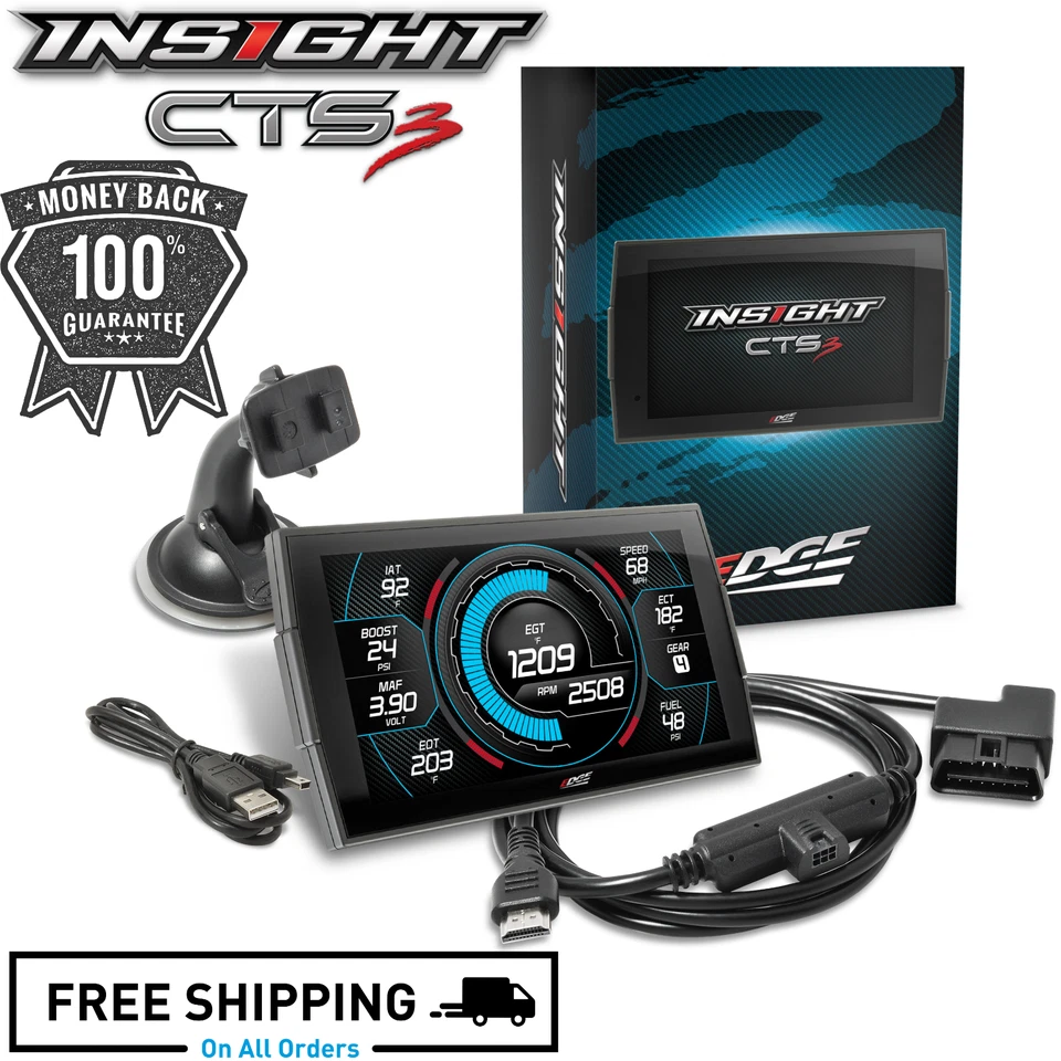 Edge Products CTS 3 Monitor For 1996-2020 OBD-II  Vehicles Ford Chevy Dodge RAM - Image 1 of 1