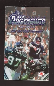 Toronto Argonauts--2000 Pocket Schedule--Budweiser--CFL - Imagen 1 de 2