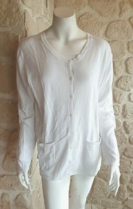 Cardigan blanc neuf taille 5 marque Félino (mer) - Imagen 1 de 4