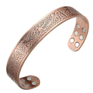 Tree of Life Copper Bracelet – Hypoallergenic & Magnetic for Men and Women - Imagen 1 de 7