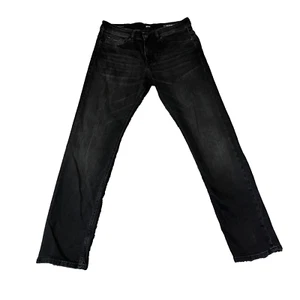 Pantalones de mezclilla Hugo Boss para hombre ajustados calce cónico gris elástico lavado oscuro Delaware W32 L32 - Imagen 1 de 11
