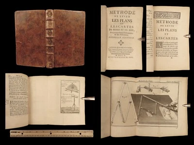 1750 Surveying Map Making Cartography Tools FORT PLANS Ozanam Mathematics - Image 1 of 4