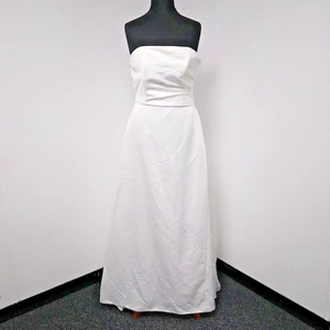 Bella Formals By Venus Size 14 Wedding Dress Bridal Ivory Strapless A-Line Train - Picture 1 of 22