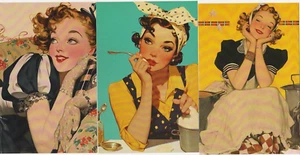 3x PIN UP VINTAGE Postkarte Pin up Girl * RETRO SHABY # 11 - Bild 1 von 1