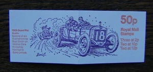 Great Britain 50p Booklet 1908 Grand Prix Austin Car MNH  - Picture 1 of 2