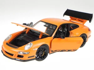 Porsche 911 997 GT3 RS naranja coche en miniatura 18015 Welly 1/18 - Imagen 1 de 7