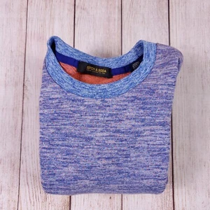Scotch & Soda Melange Sweater Pullover Crewneck Sweatshirt Blue Orange Size S - Picture 1 of 14