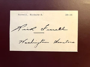 Rick Ferrell Autogramm - MLB HOF - Bild 1 von 2