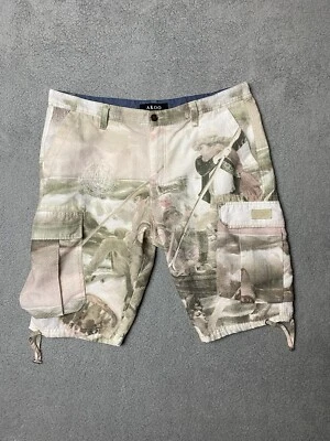Akoo Shorts Men’s 40 No Rivals Standard Fit Cargo AOP Streetwear Grunge Skater - Image 1 of 4