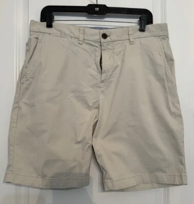 Pantalones Cortos Tommy Hilfiger Para Hombre Clásicos Calce Regular Caqui Sólido 9" Flexibles Talla 34 Foto 1 de 4