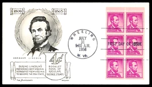 1036A 4c Stamp (1958) PRESIDENT ABRAHAM LINCOLN FDC - Aristocrats & Day Lowry !! - Picture 1 of 1