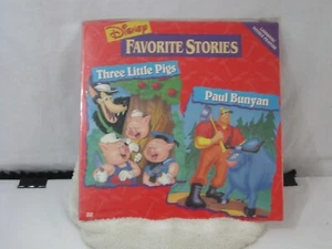 Disney Favorite Stories Laserdisc 3 little pigs, Little Hiawatha.. VG+ - Imagen 1 de 2