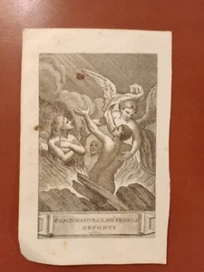 Anime Purganti Fegefeuer Original Radierung 1819 Radierung Antikdruck - Bild 1 von 1