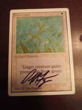Green ward Unlimited Ed Signed by Dan Frazier Magic the Gathering