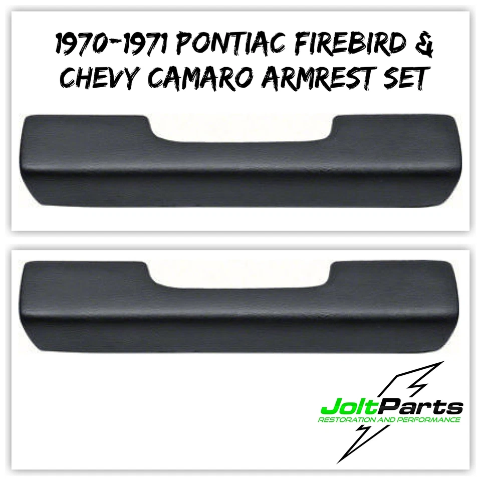Juego de almohadillas de reposabrazos negras OER Pontiac Firebird 1971 y Chevy Camaro 1970-1971 Foto 1 de 3
