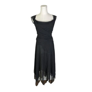 Vintage 90s Y2K Tadashi USA Black Mesh Fairy Dress Layered Size Xsmall Petite - Bild 1 von 6